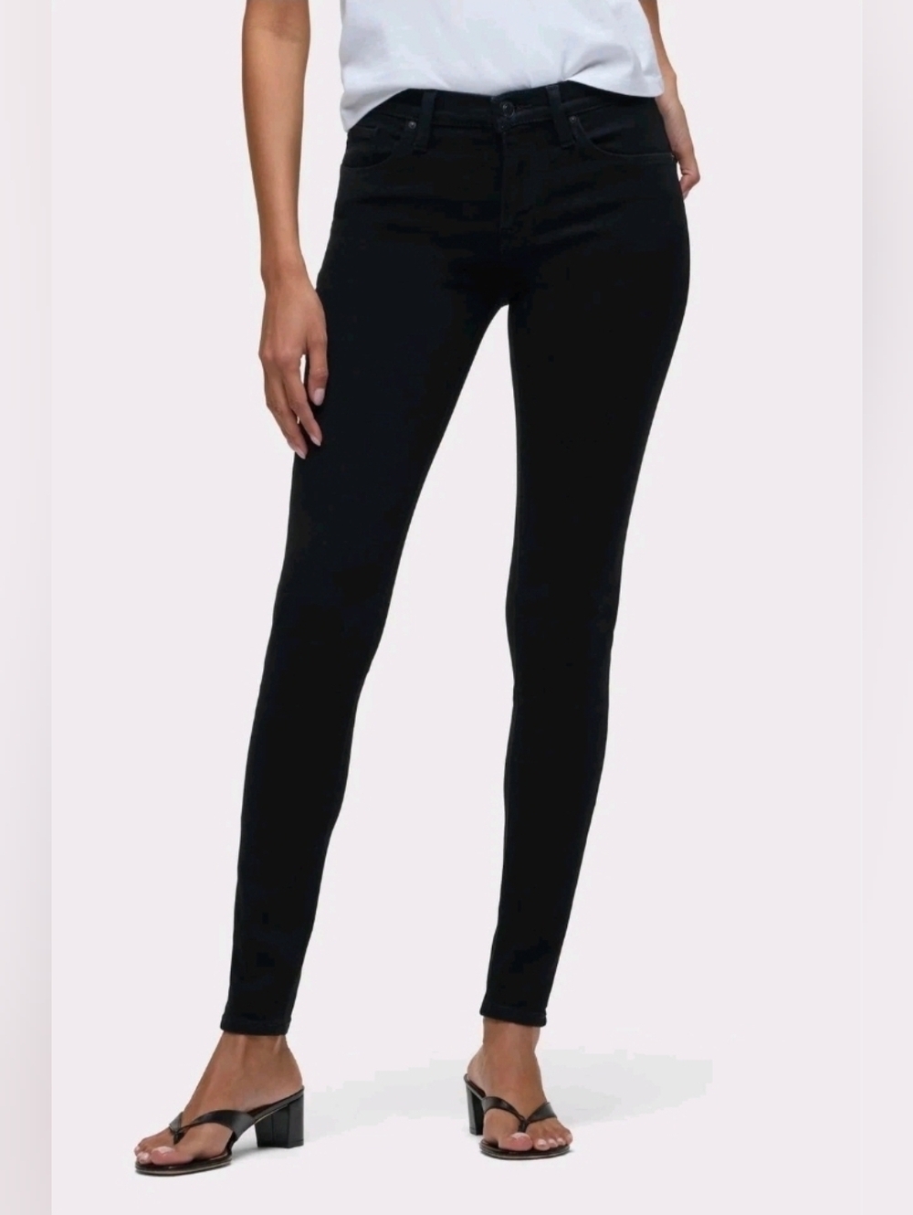 ❤️ HUDSON NICO MID RISE SUPER SKINNY JEANS, BLACK, 0 (25)